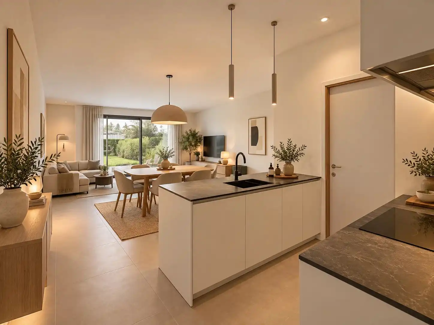 Luxueus en modern afgewerkt gelijkvloers appartement met tuin en 1 slaapkamer. foto 17