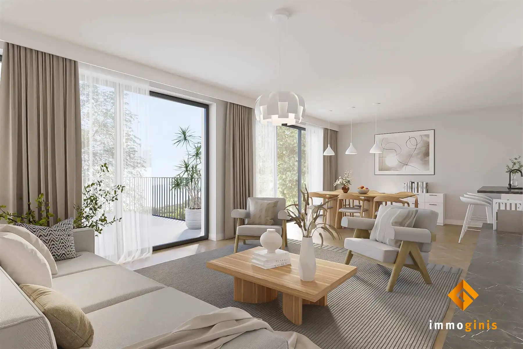 Appartement (tweede verdieping) met 2 slaapkamers en ruim overdekt terras. foto 6