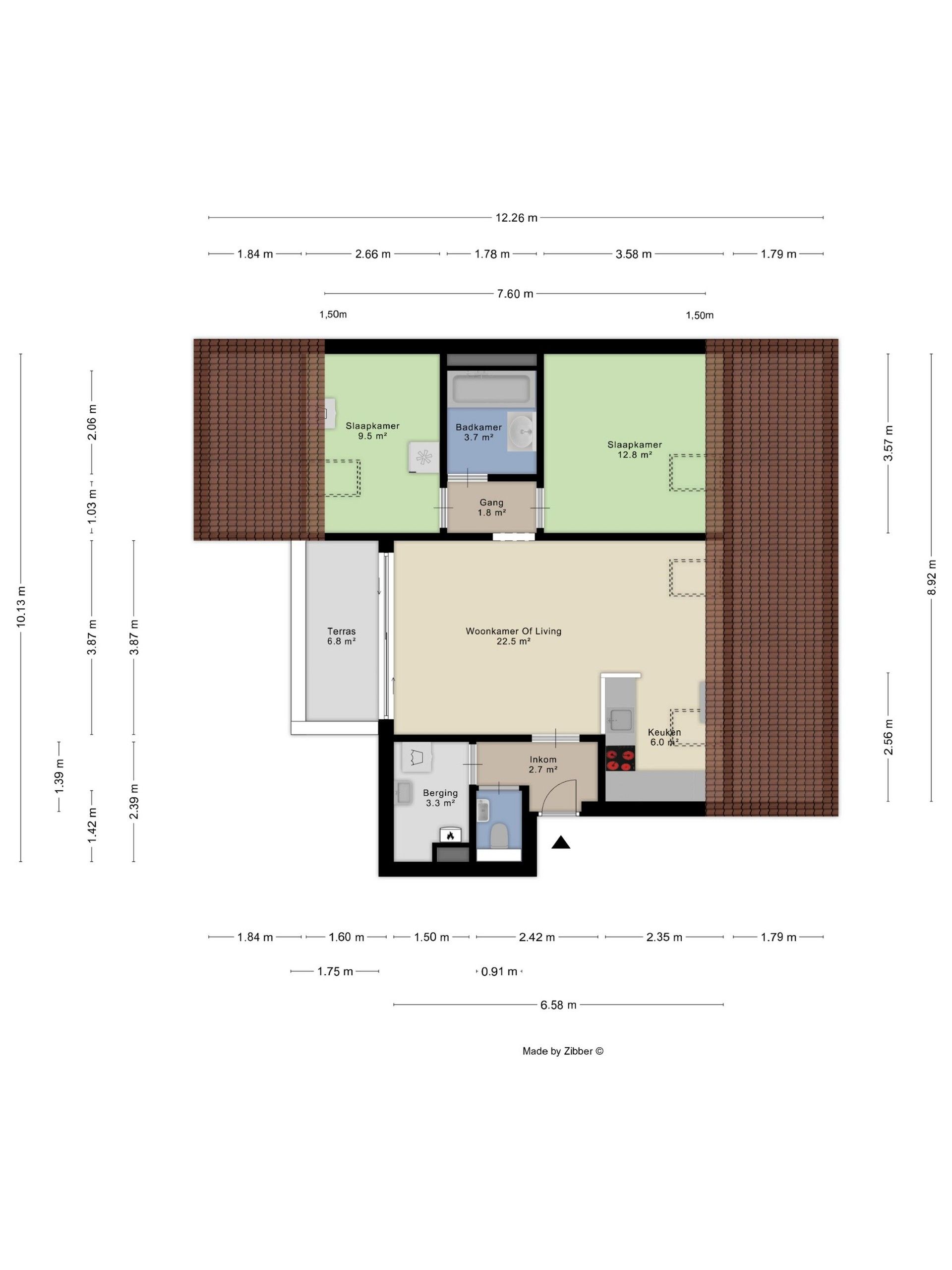 Tof, instapklaar dakappartement met 2 slaapkamers, zonneterras en parking! foto 17