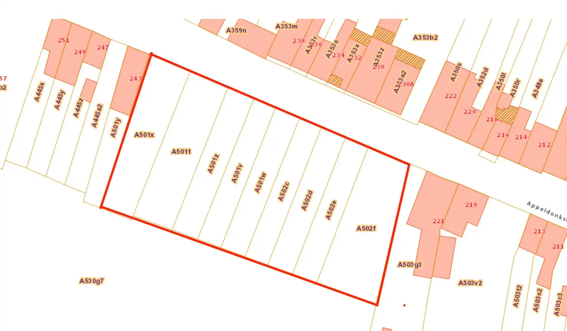 Projectgrond bestaande uit 9 percelen. foto {{pictureIndex}}