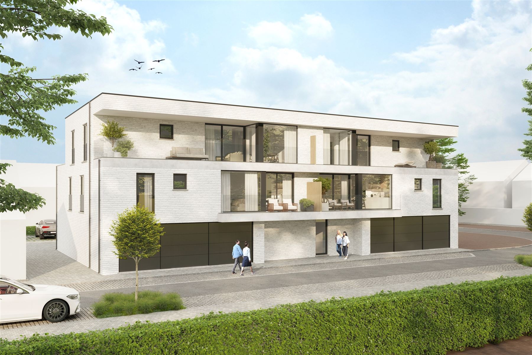 Stijlvol en duurzame nieuwbouwappartementen aan de voet van de Kluisbos foto {{pictureIndex}}