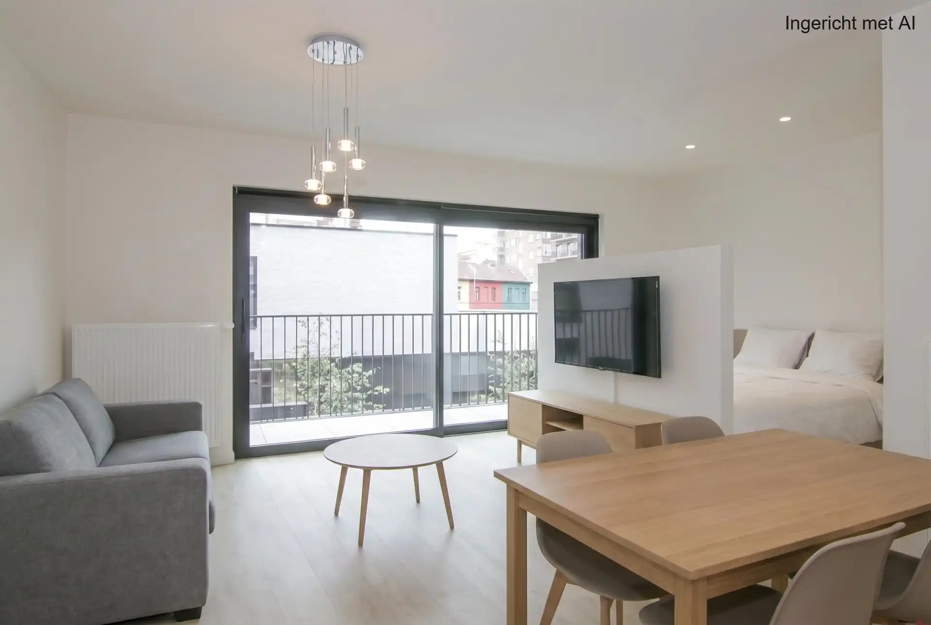 Moderne studio met slaaphoek en zonnig terras in hartje Kortrijk foto 2