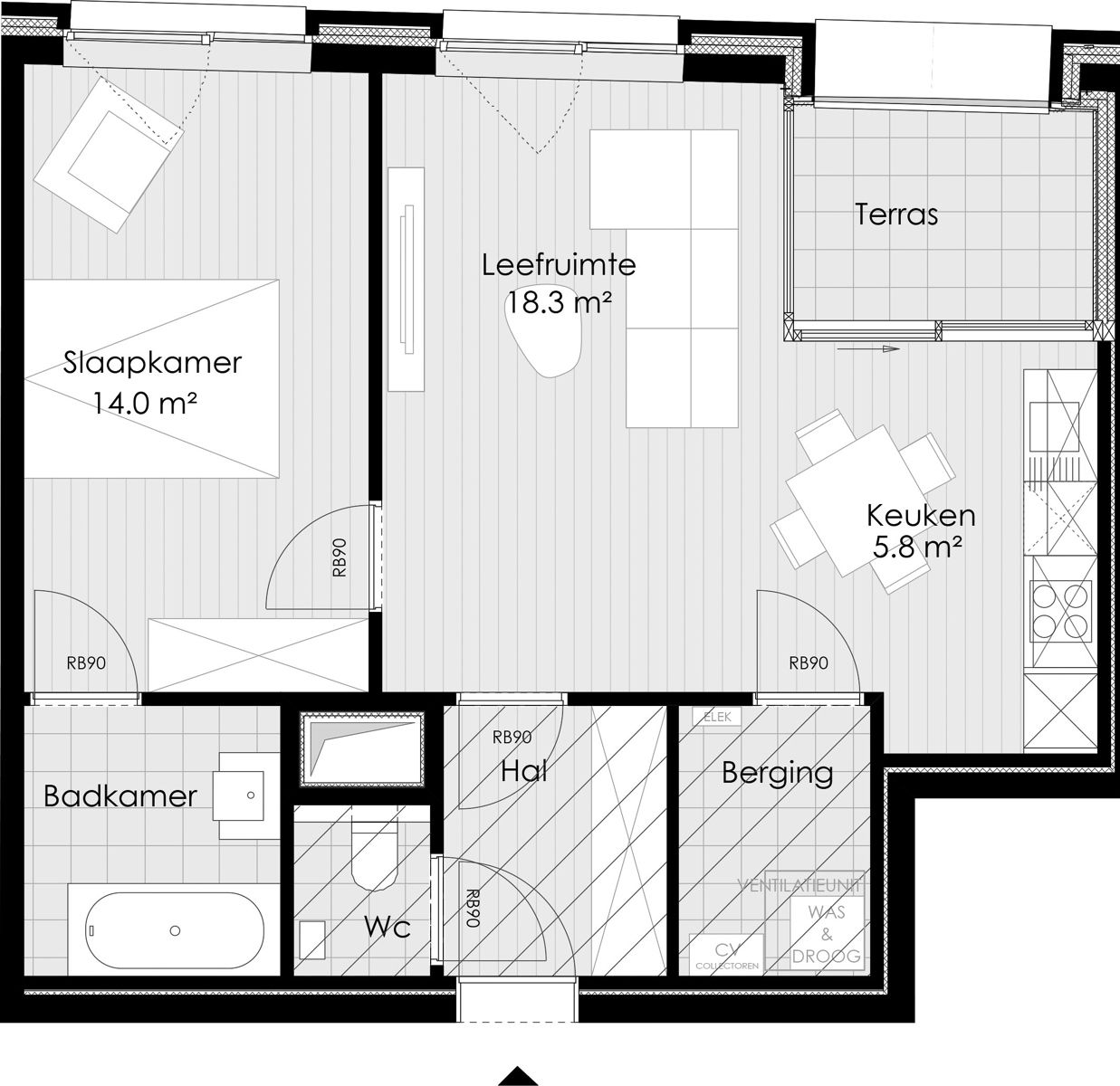 Prachtig gemeubeld appartement met TERRAS foto 14