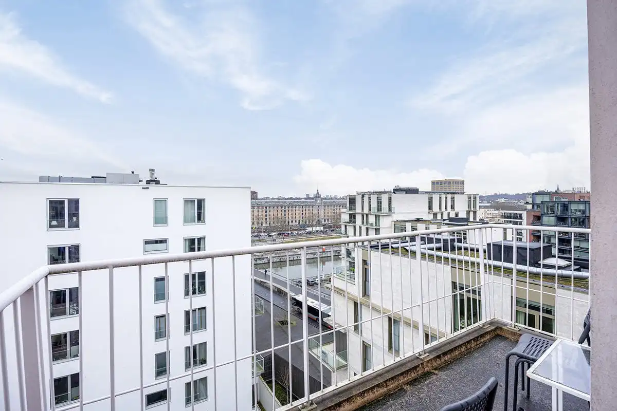 Penthouse Studio met zicht op Tour & Taxis te koop foto 10