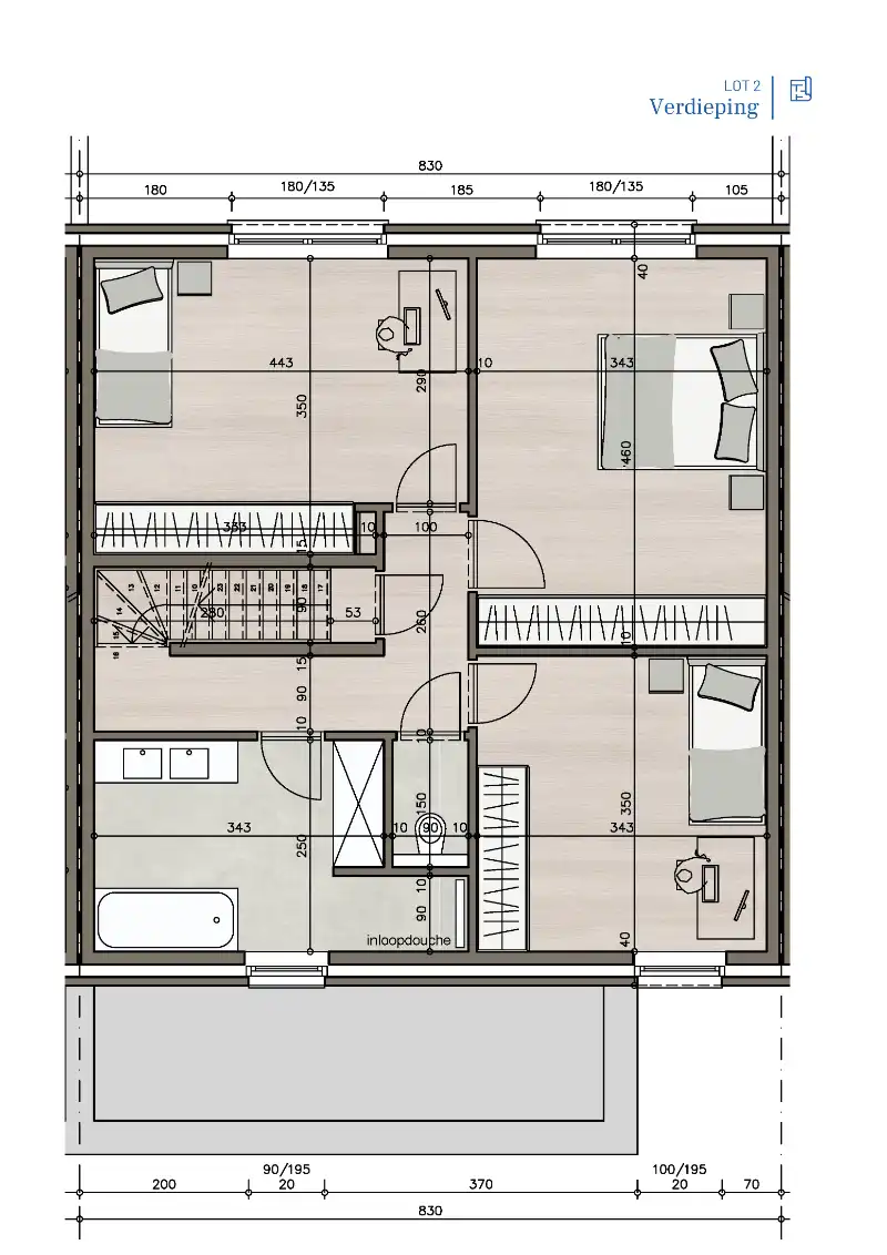 Moderne woning met inpandige garage, 3 slpk en vaste trap naar zolder (lot 02) foto 6