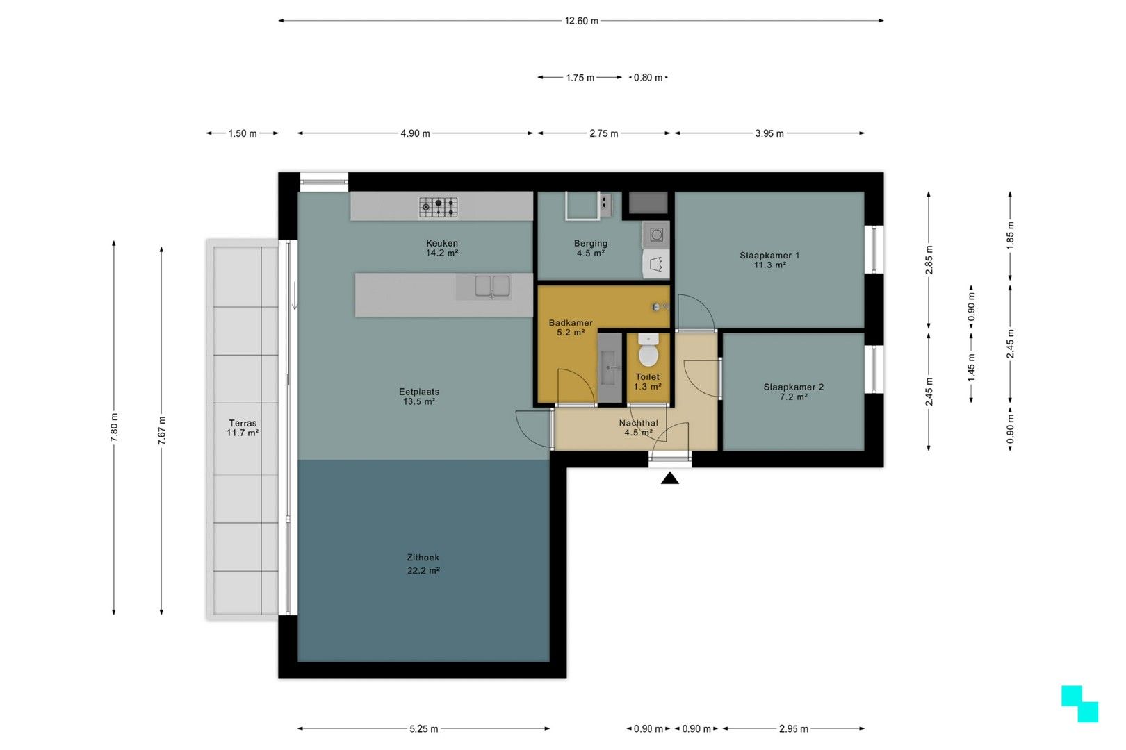Zonnig appartement met twee slaapkamers te Balegem dorp foto 30
