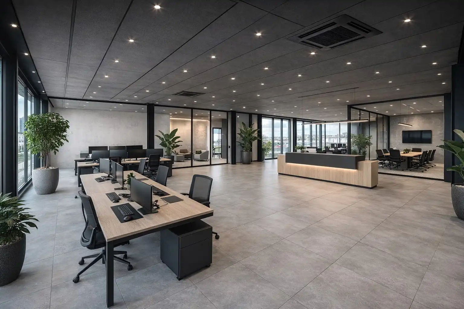 Op hoek-en zichtlocatie te Maldegem: Casco-KANTOORRUIMTE (285m²) met zonne-TERRAS (50m²) TE HUUR op eerste verdieping (lift aanwezig)! foto 4