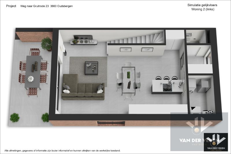 Halfopen nieuwbouwwoning met 3 slaapkamers en prachtig perceel op goed bereikbare locatie nabij het centrum van Opglabbeek (Oudsbergen) - afwerkingsgraad nog te kiezen voor de snelle beslisser! foto 7