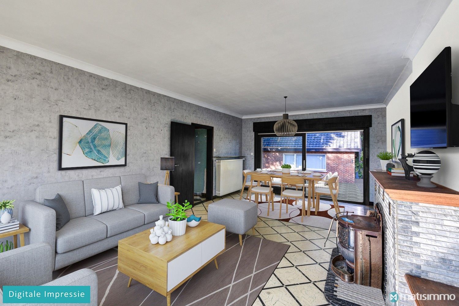 ZEER RUIME TE RENOVEREN GEZINSWONING MET 4 SLAAPKAMERS EN BIJGEBOUW VAN +- 100 M2 OP PERCEEL VAN 1HA 29A 93CA IN DIEPENBEEK foto 2