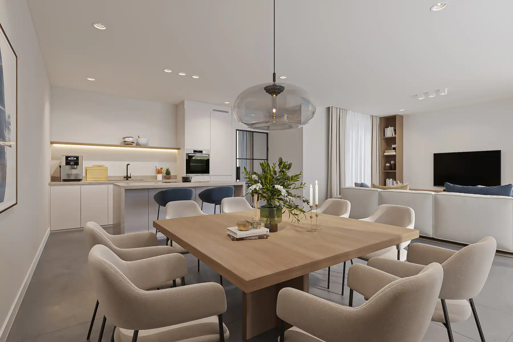 Nieuwbouwwoning op plan met 3 slaapkamers en bureau foto 3