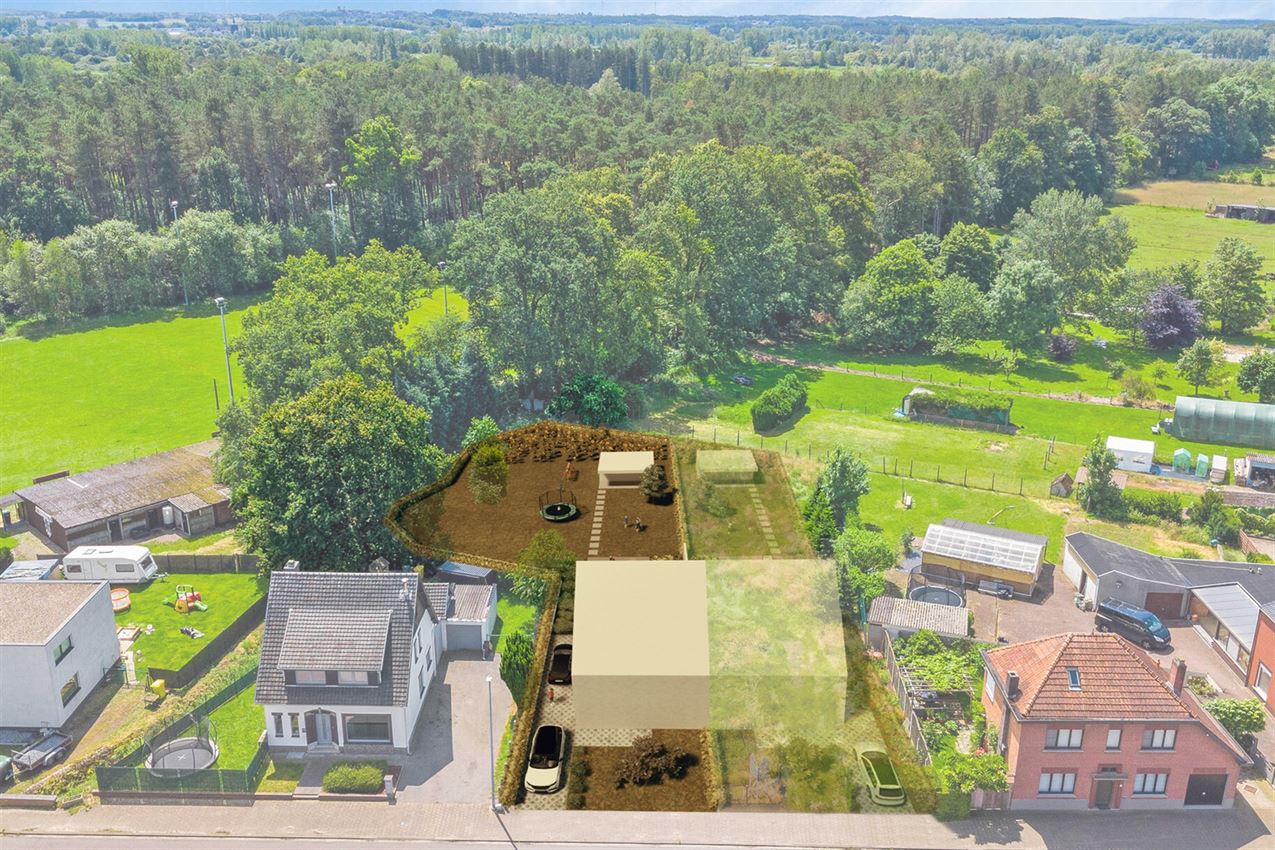 bouwgrond 13 a 65 ca voor HOB met magnifiek tuindeel foto {{pictureIndex}}