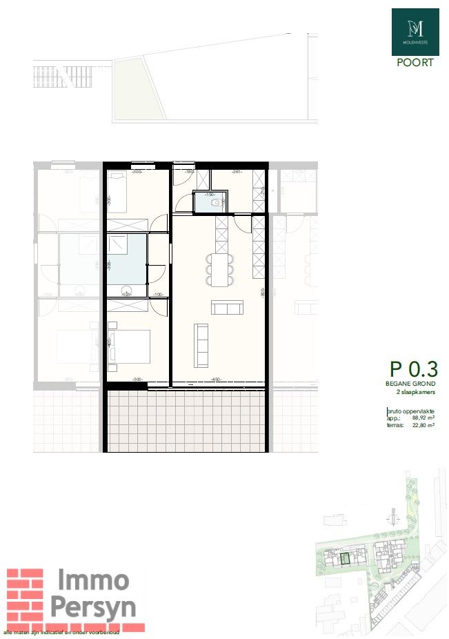 Gelijkvloers nieuwbouwappartement met 2 slaapkamers, terras en tuintje foto 22