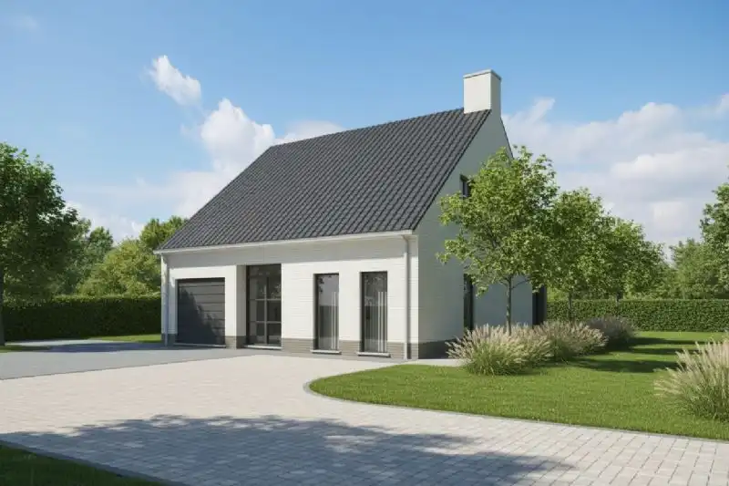 Nieuw te bouwen alleenstaande woning te Houthulst. foto {{pictureIndex}}