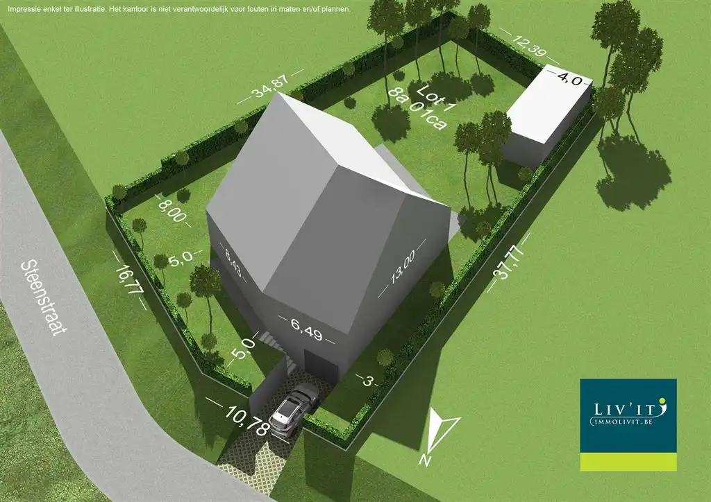 Bouwgrond (8a 01ca) voor open bebouwing foto {{pictureIndex}}