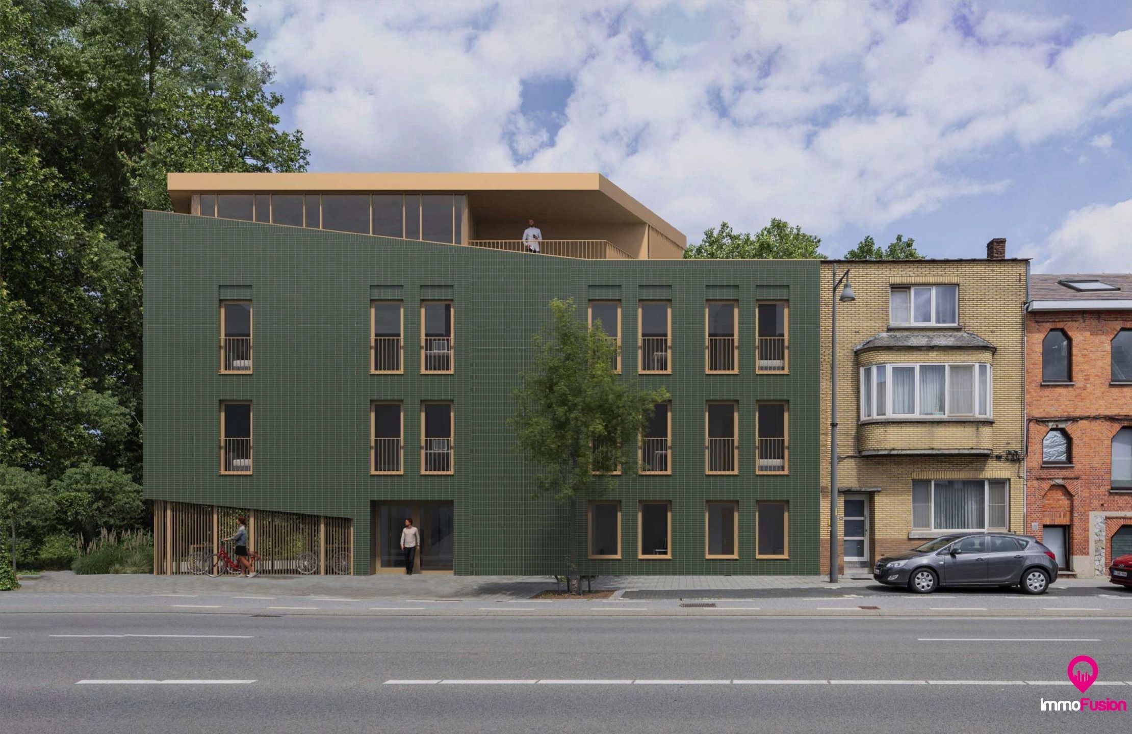 Ideaal gelegen projectgrond voor 16 studentenkamers ; vergund! foto 2