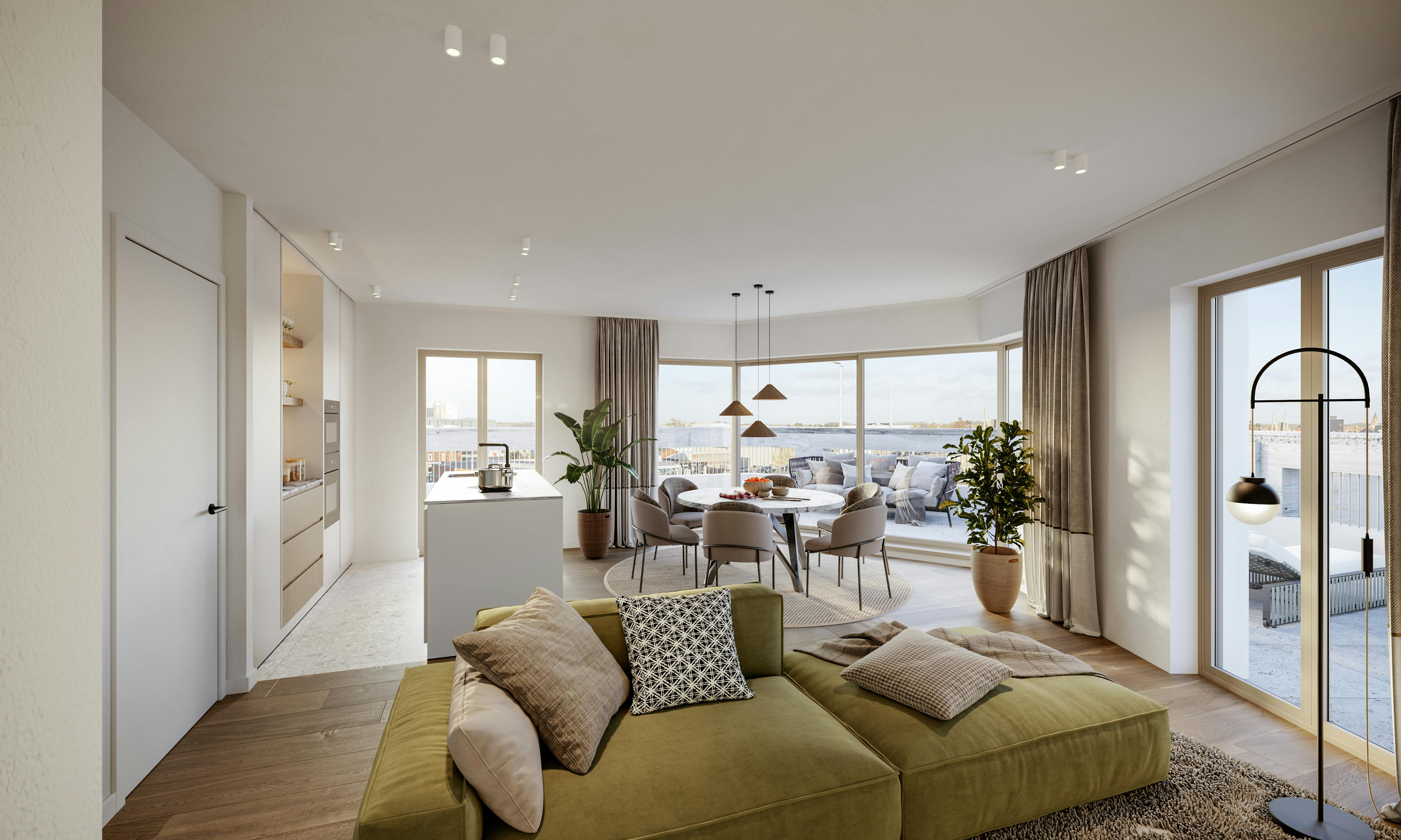 Nieuw 2 slaapkamer appartement met grote terrassen te Brugge foto 6