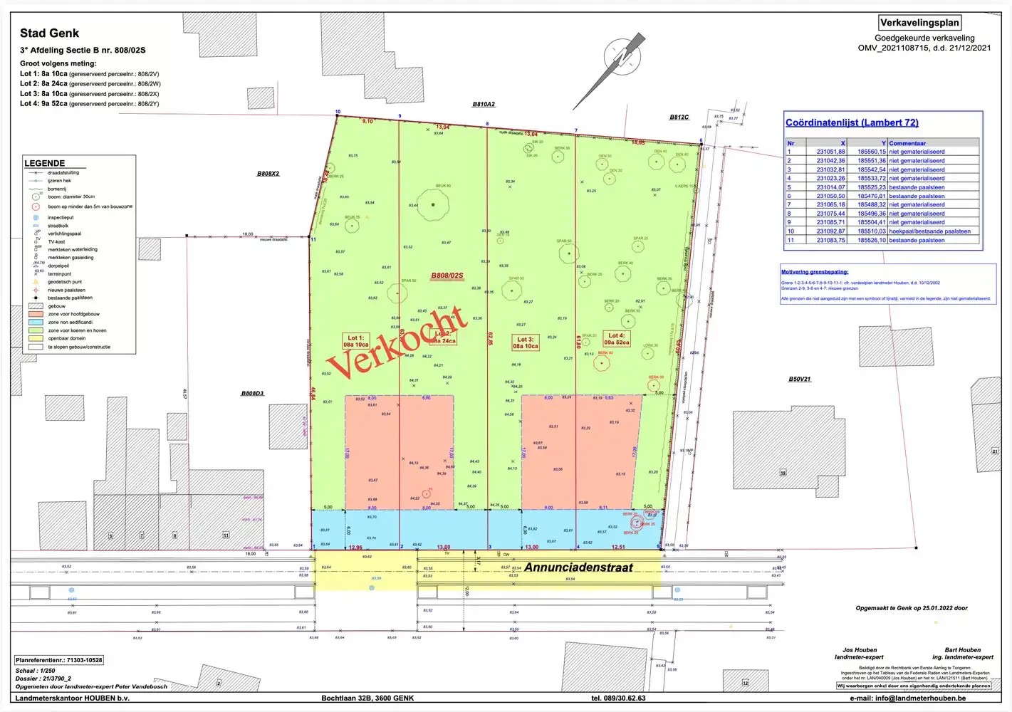 Genk, Annunciadenstraat 13-17: nog slechts 2 uitstekend gelegen bouwgronden voor halfopen bebouwing foto {{pictureIndex}}