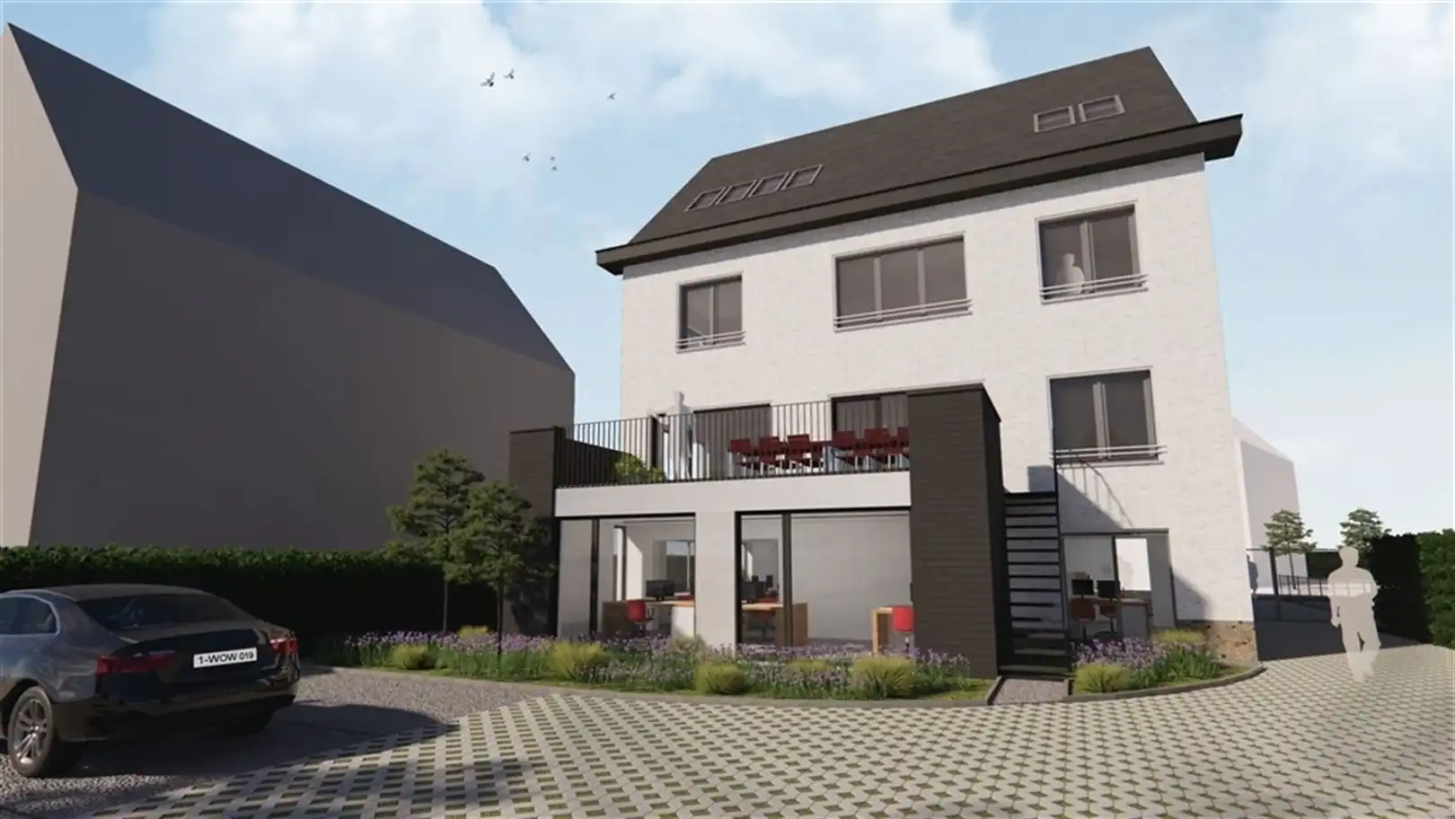 Af te werken kantoorgebouw op zichtlocatie langsheen  N9 foto 2