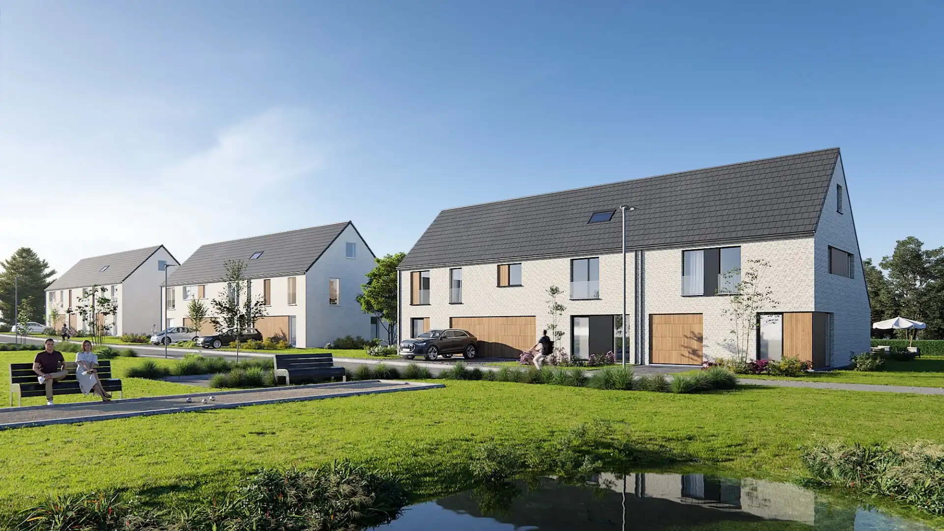 Ruime halfopen bebouwing in centrum Wevelgem foto 2