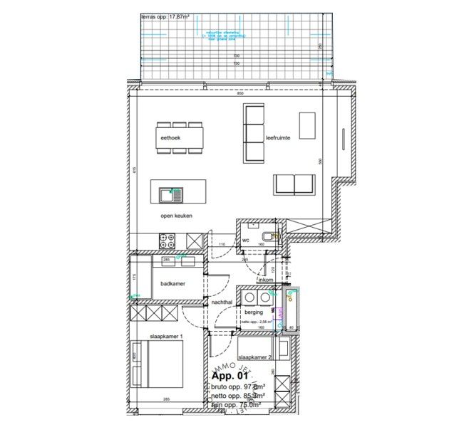 Gelijkvloers nieuwbouwappartement met tuin en twee slaapkamers foto 4