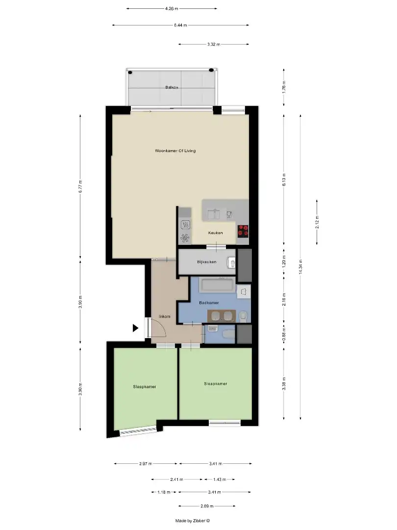 Appartement met 2 slaapkamers, ruim terras en garagebox in Leuven! – EPC 92 kWh/m² – bewoonbare opp. 94m²  foto 26