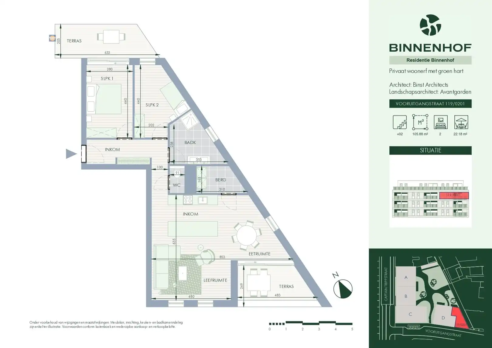 Ruim appartement op de tweede verdieping met twee slaapkamers en terras foto 10