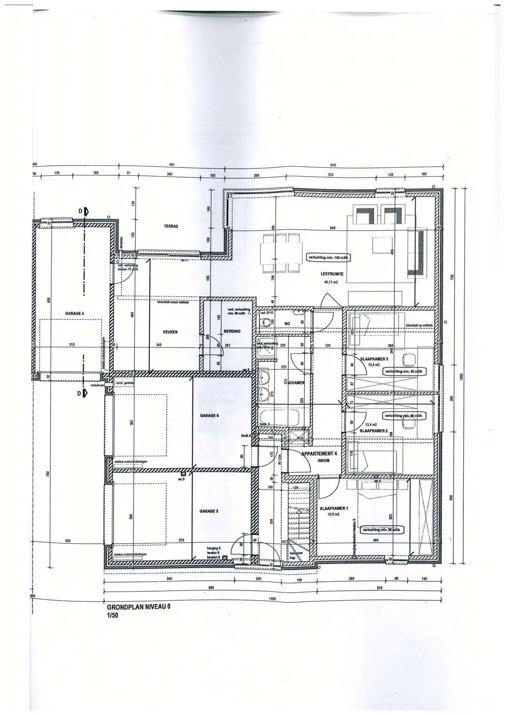 Net gelijkvloersappartement met 3 slaapkamers,garage en tuin foto 15