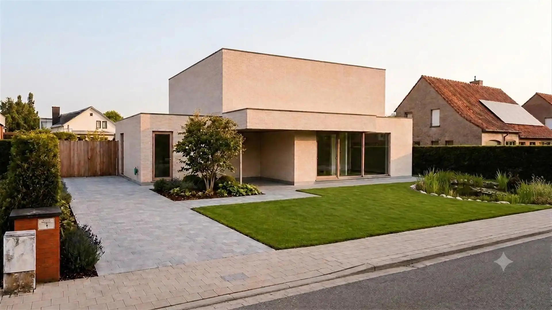 Moderne nieuwbouwvilla met 4 slk en bureau, in Marke foto 2