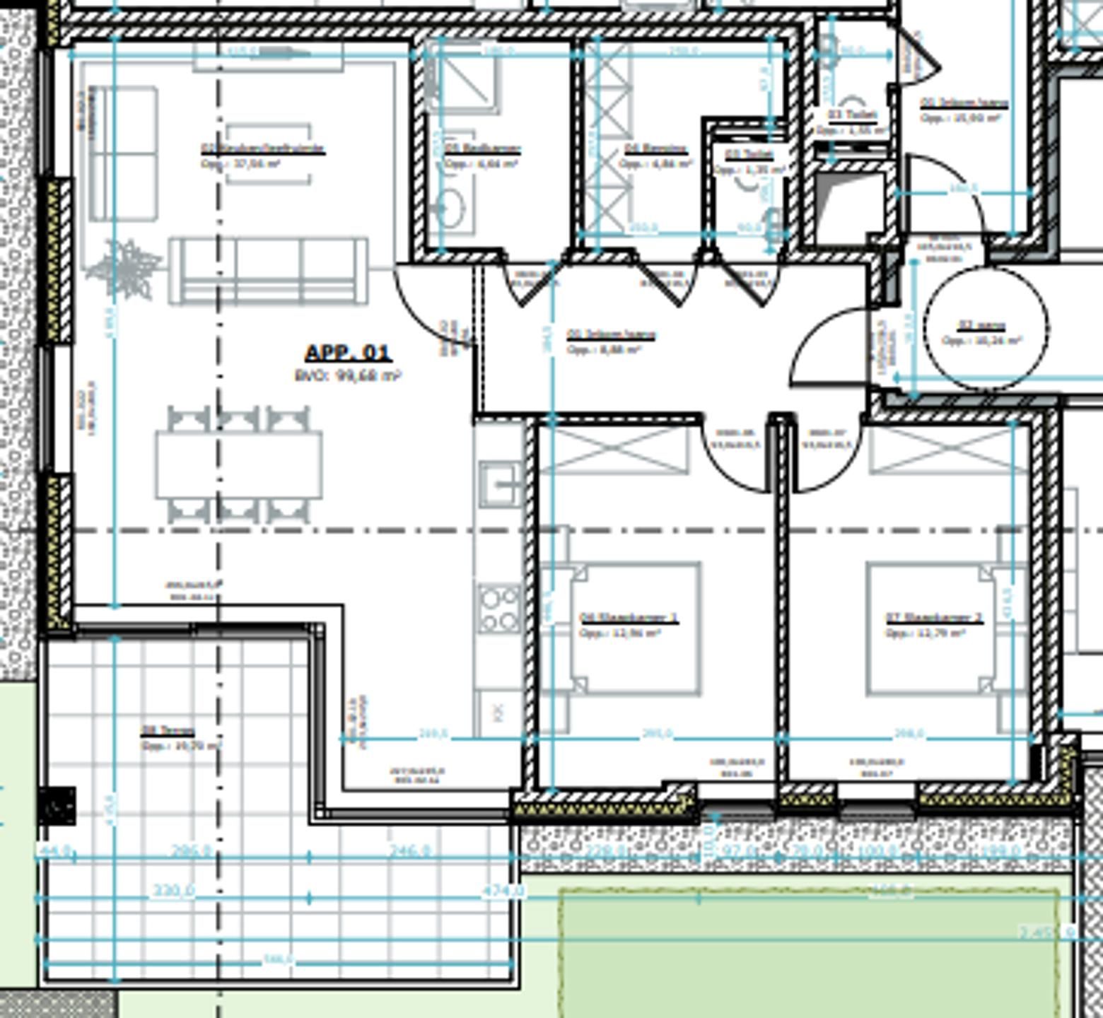 Mooi gelijkvloers nieuwbouwappartement met 2 slpks en tuin! foto 6