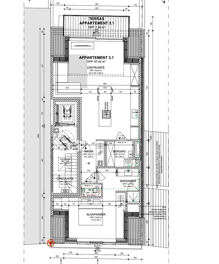 Nieuwbouwappartement met 1 slaapkamers en lift in het centrum. foto 8