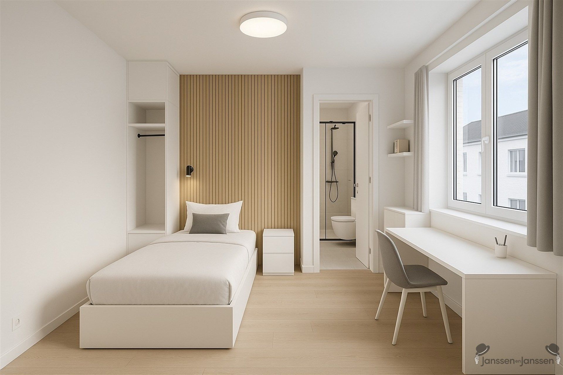Luxe studentenkamer met eigen sanitair foto 3