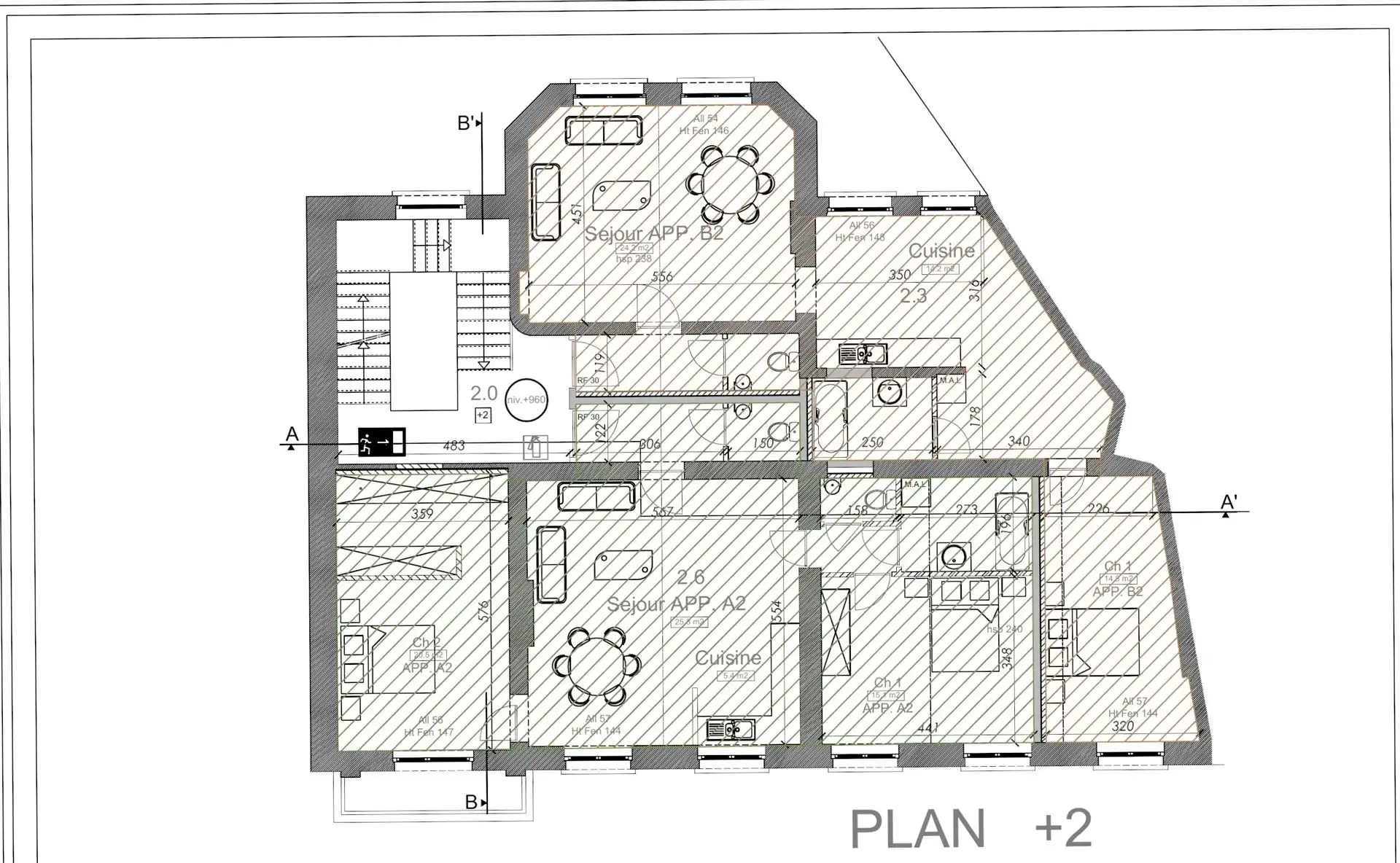 Mooi appartement van 104m2, 2 slaapkamers en kelder foto 7