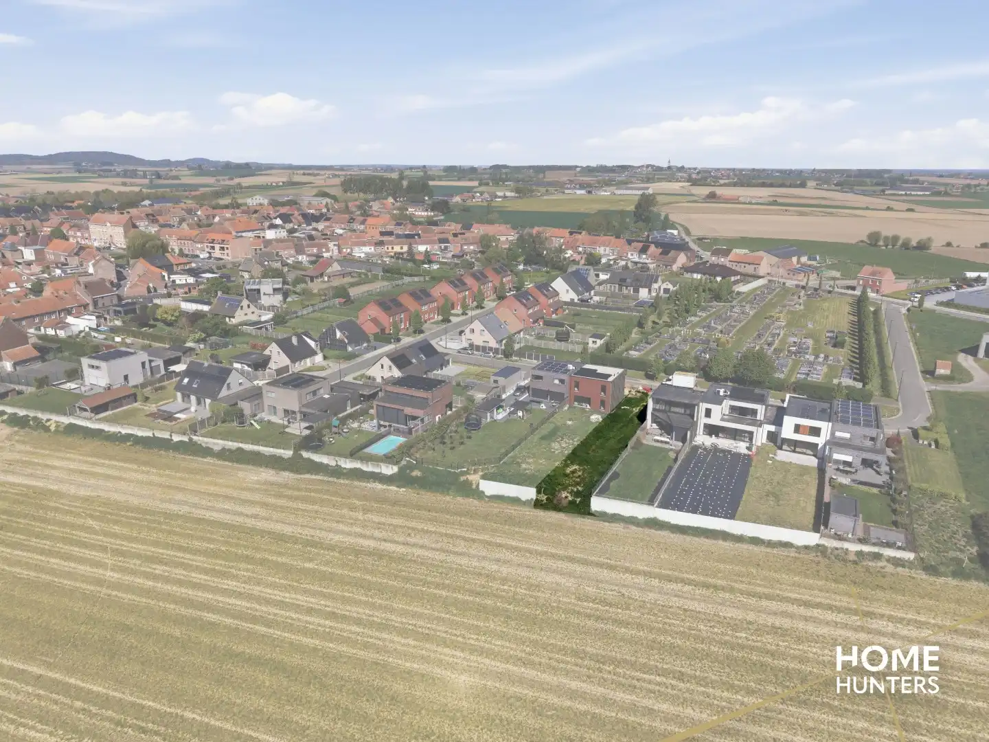 Bouwgrond met prachtig verzicht te koop in rustige wijk van Mesen foto 4