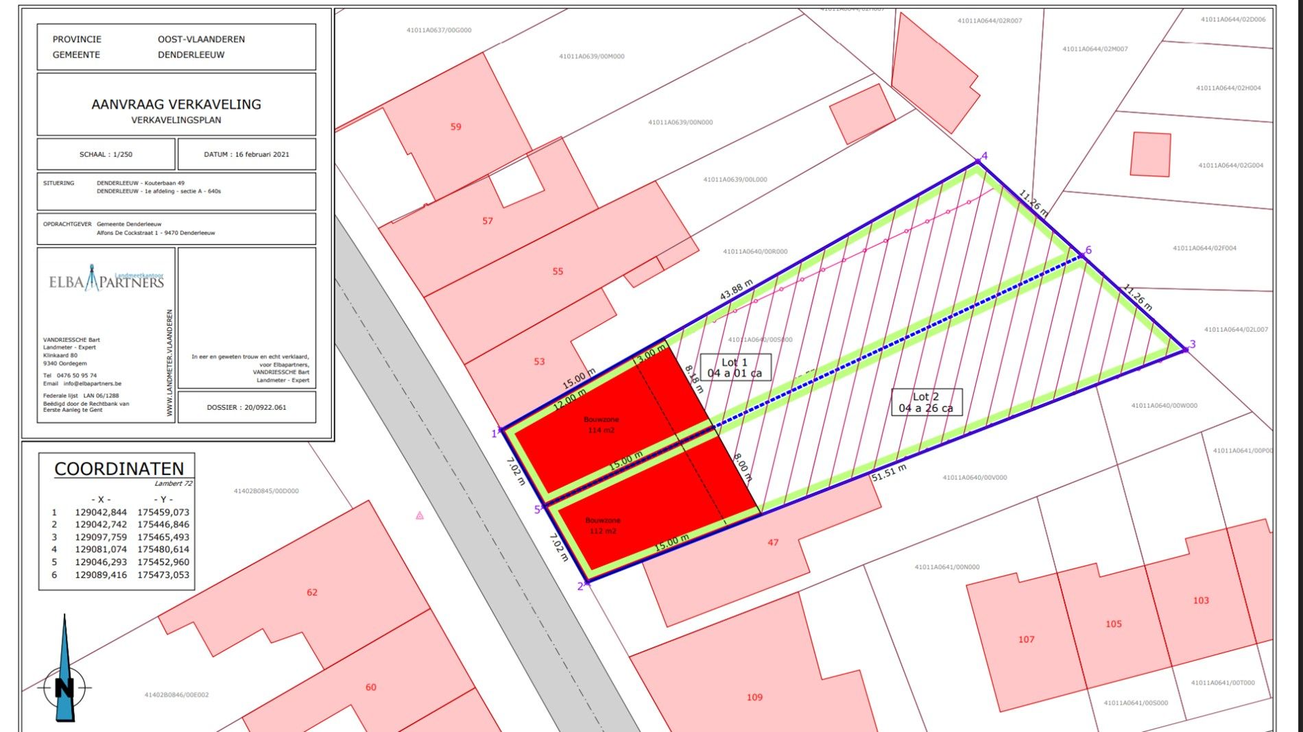 PROJECTGROND – Twee bouwloten van 4a 01ca en 4a 26ca foto {{pictureIndex}}