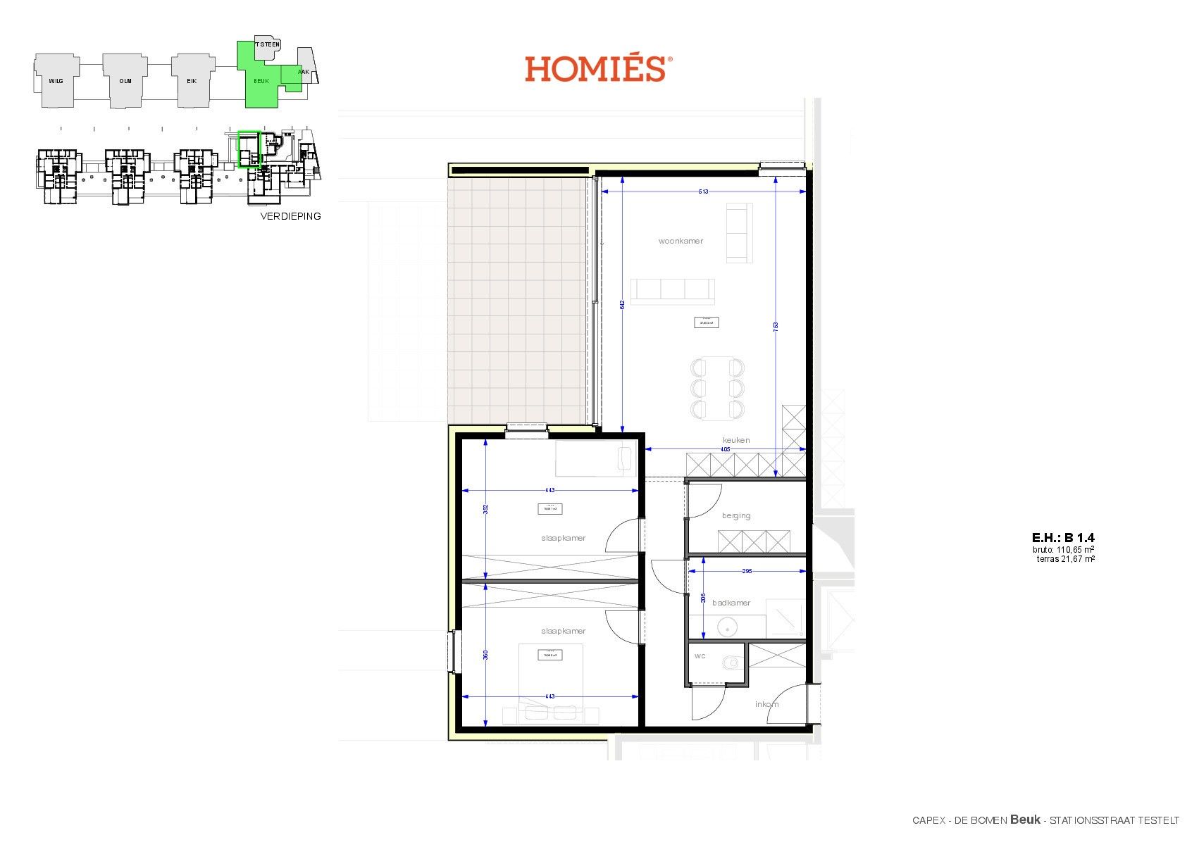 Prachtig appartement met 2 slaapkamers en overdekt terras foto 2