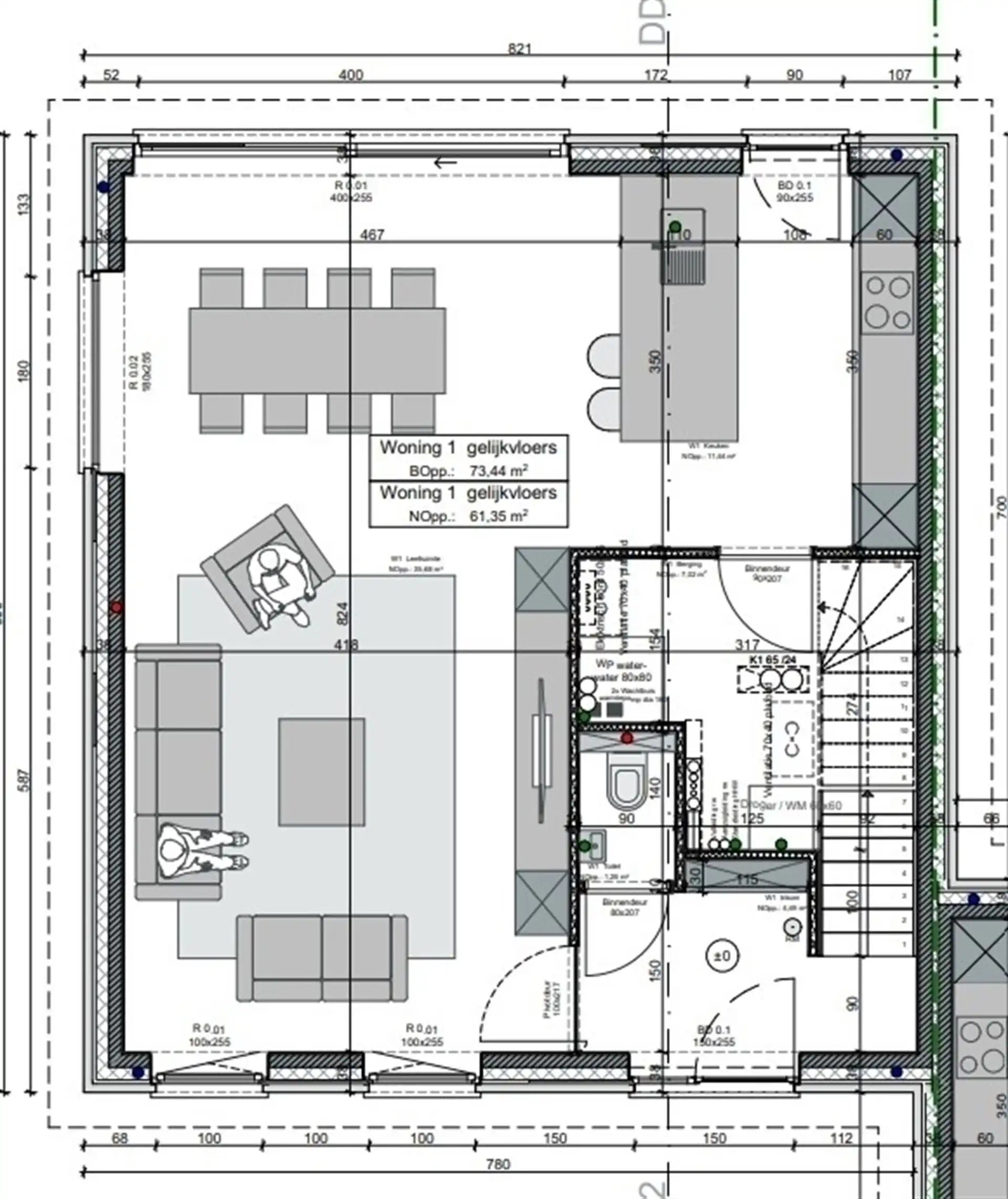 Gesloten nieuwbouwwoning met 3 slaapkamers en mooie tuin. foto 6