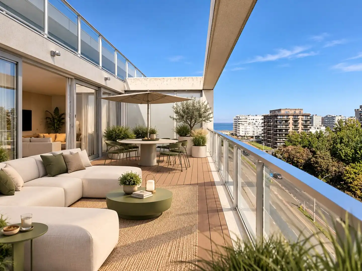 Dakappartement met prachtig zicht op de golf en grote terrassen  foto {{pictureIndex}}