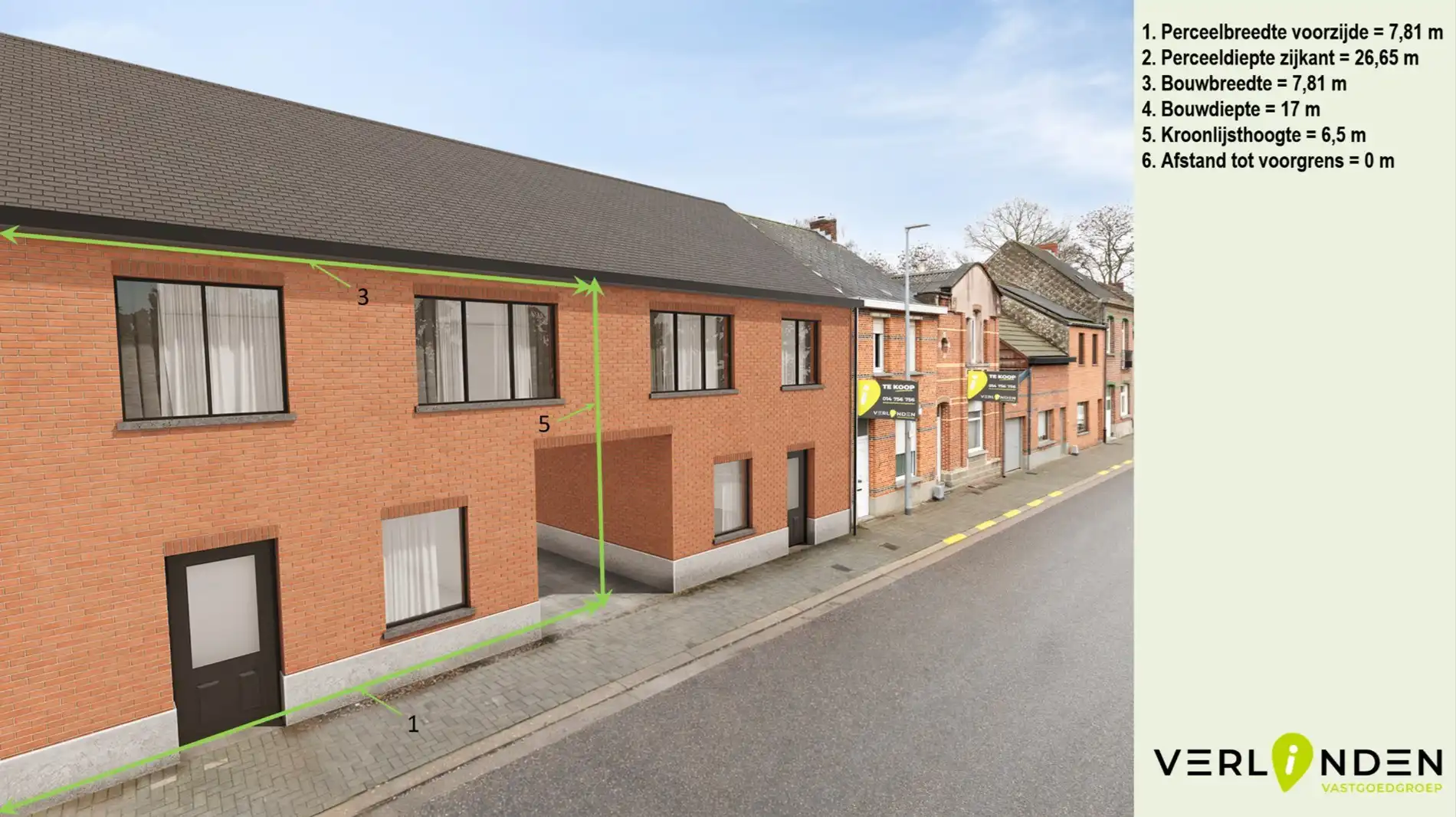 Projectgrond bestaande uit 2 bouwgronden voor GB + 8 staanplaatsen (+ mogelijk om rechtse woning te kopen) foto 2