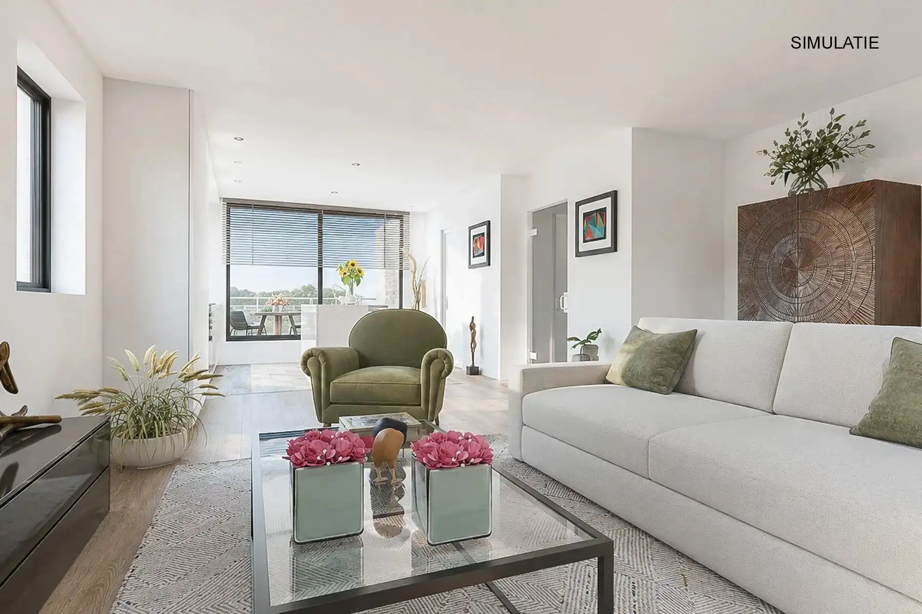 Nieuwbouwappartement (1st + 2de verd.) met 3 slaapkamers en mooie terrassen. foto 4
