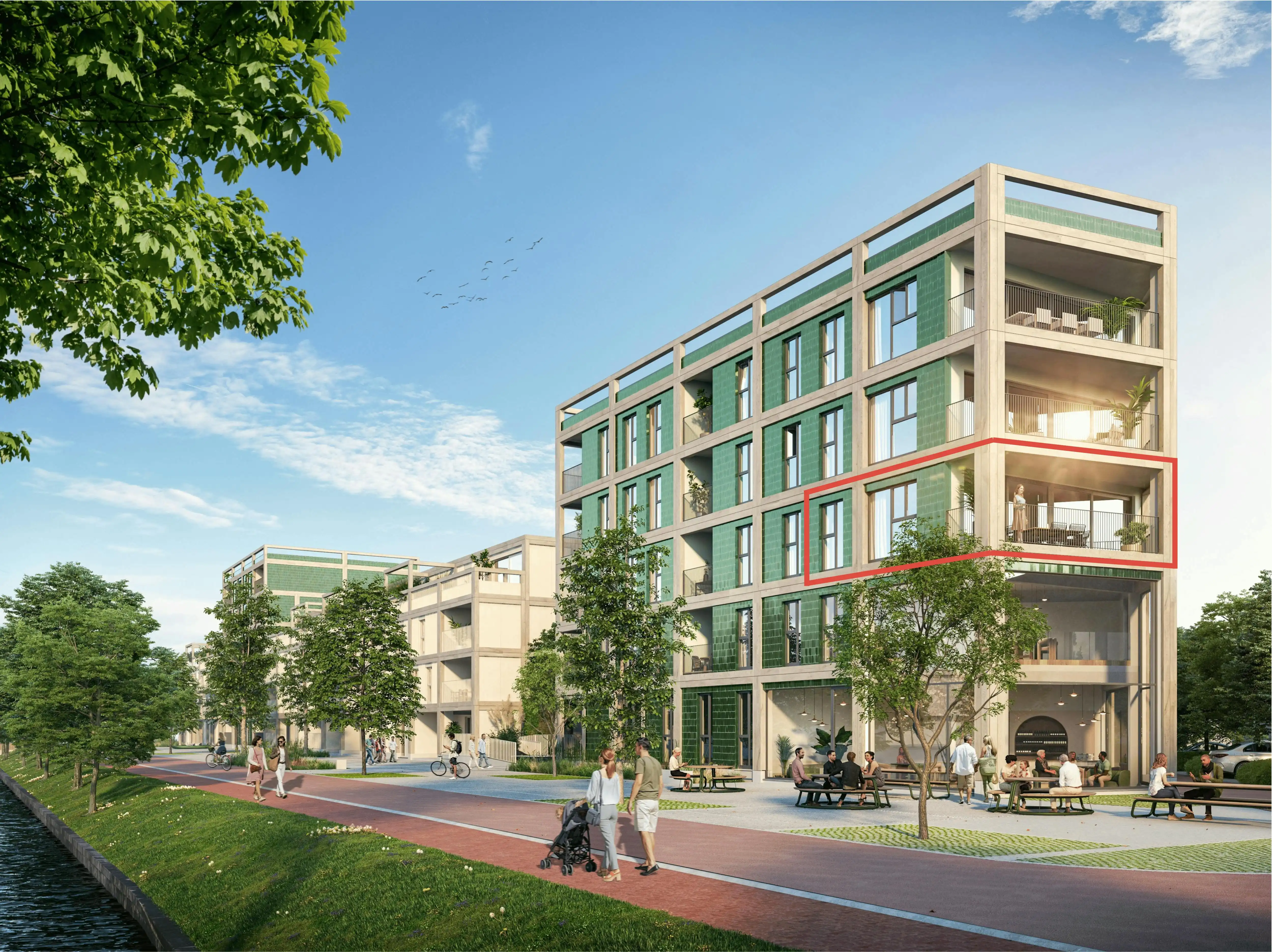 Nieuwbouw appartement met uitzonderlijk uitzicht te Brugge foto {{pictureIndex}}