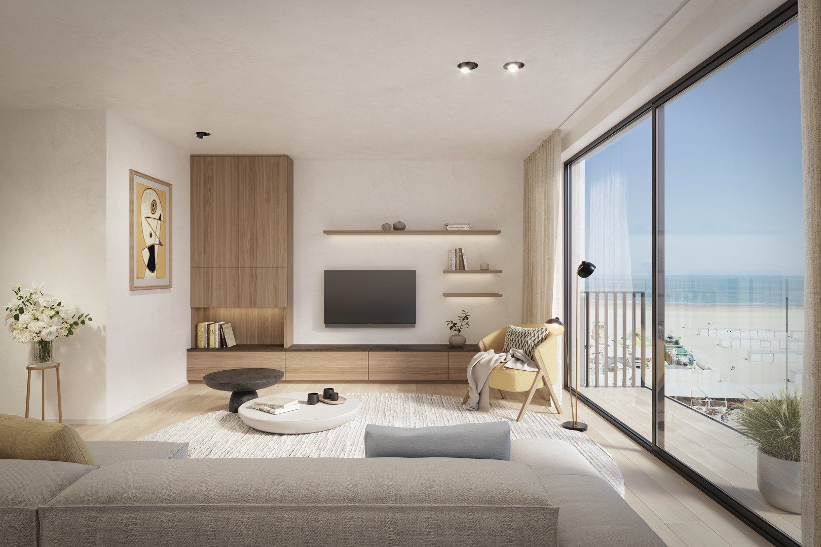 Nieuw appartement met zijdelings zeezicht gelegen aan het Albertstrand. foto 3