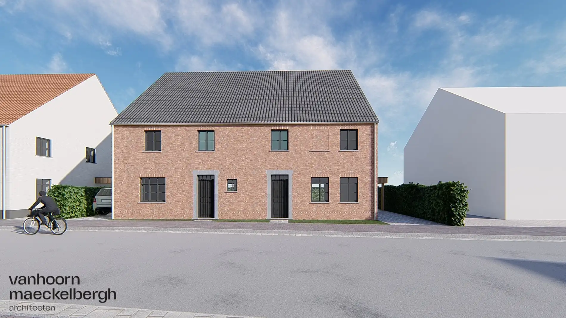 Ruime nieuwbouwwoning in landelijke setting te Zevekote (Gistel) foto {{pictureIndex}}