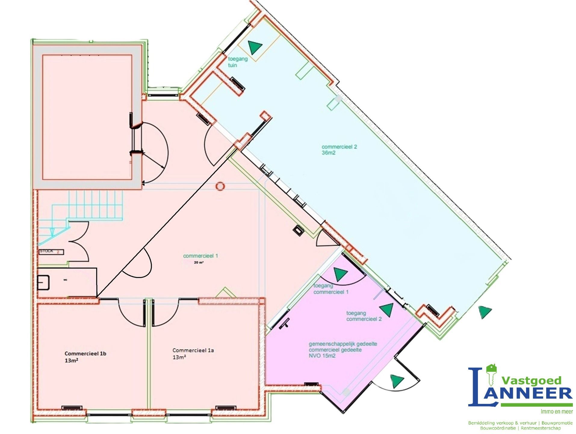 Praktijk/kantoorruimte in gemengd handelspand- Centrum Herne foto 5