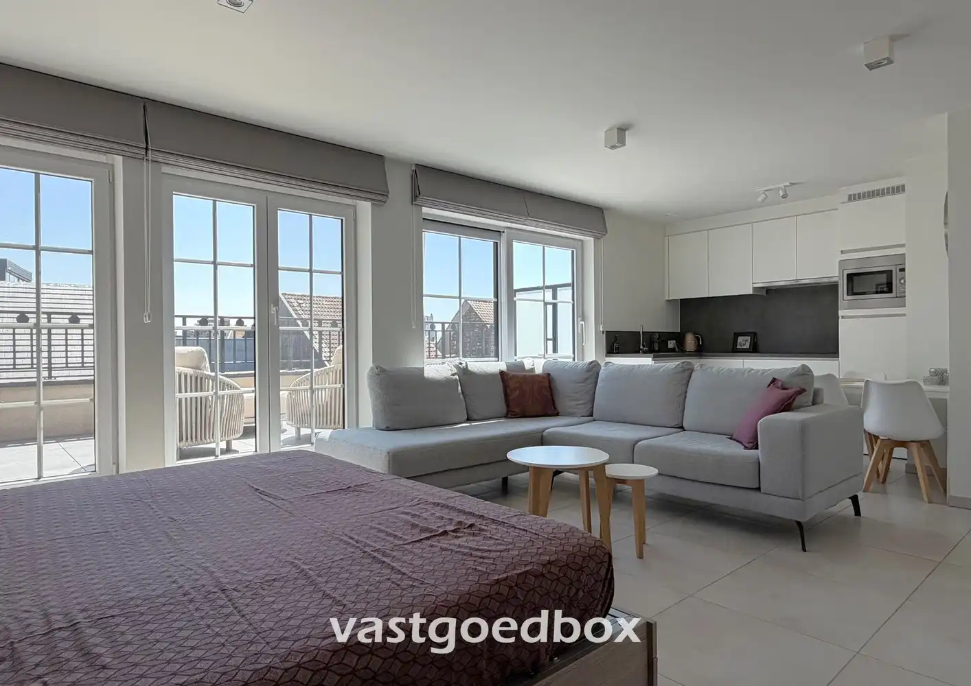Unieke penthouse studio met 2 grote terrassen, centrum Oostende foto 13