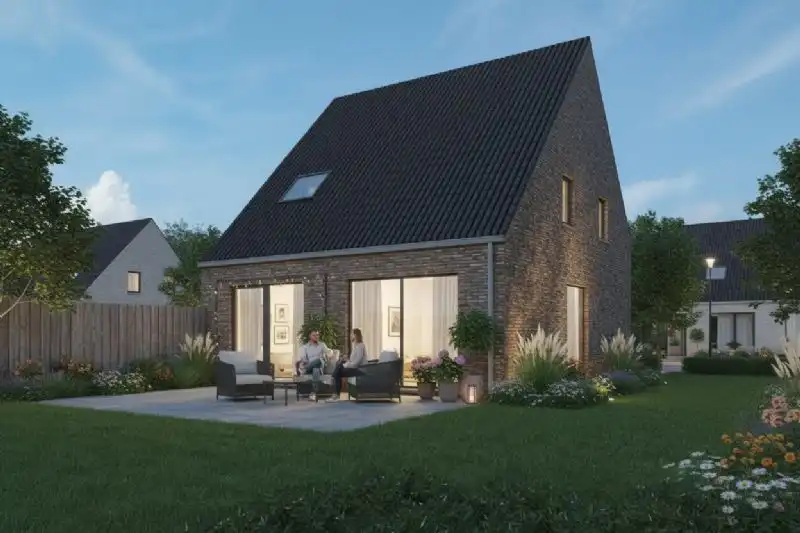 Nieuw te bouwen halfopen woning met vrije keuze van architectuur te Kluisbergen. foto 2