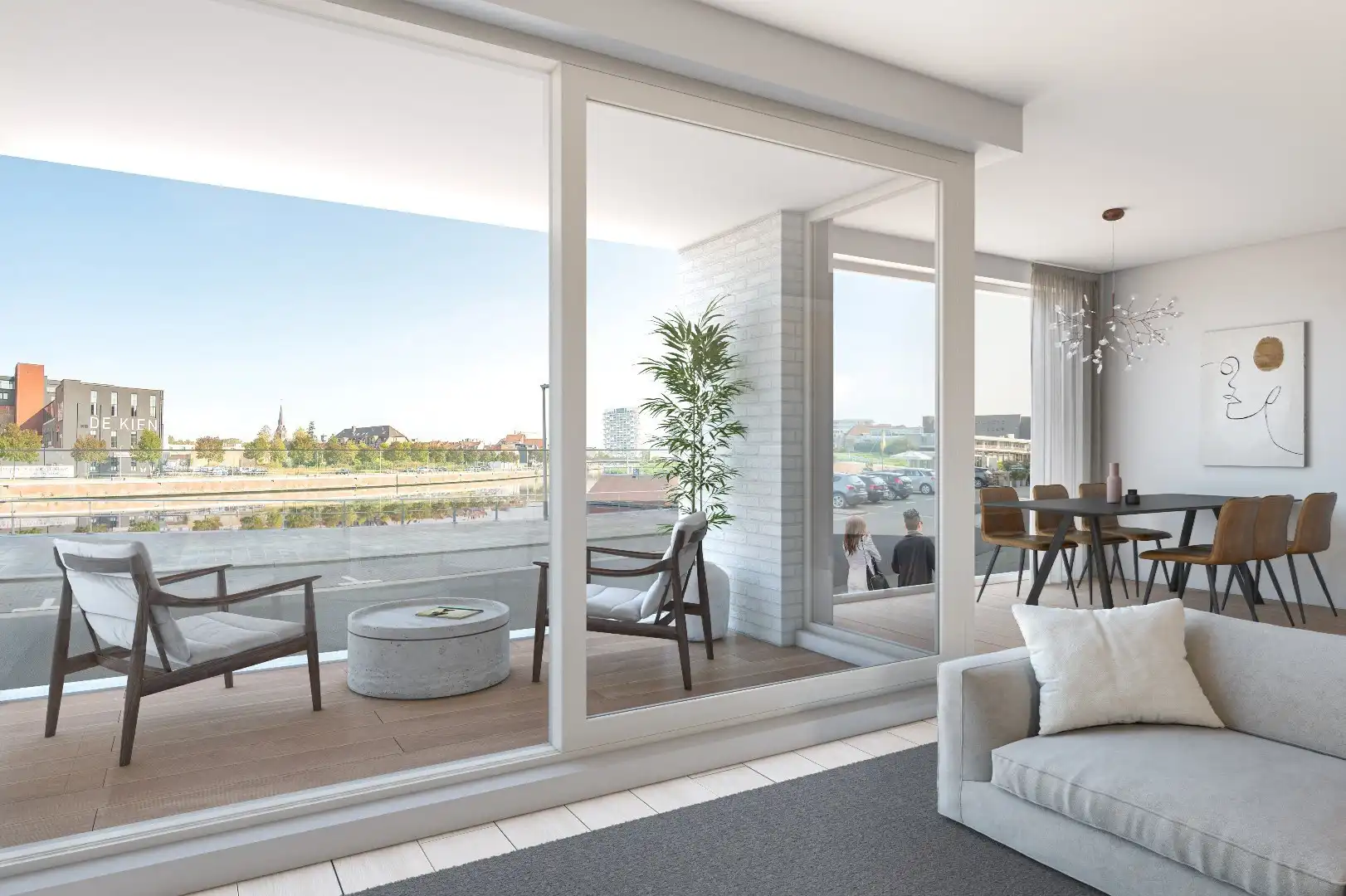 Verhuurd Appartement ( 93,1 m²) aan de Leie met 2 kamers en een terras (van 5,2 m²) foto 14