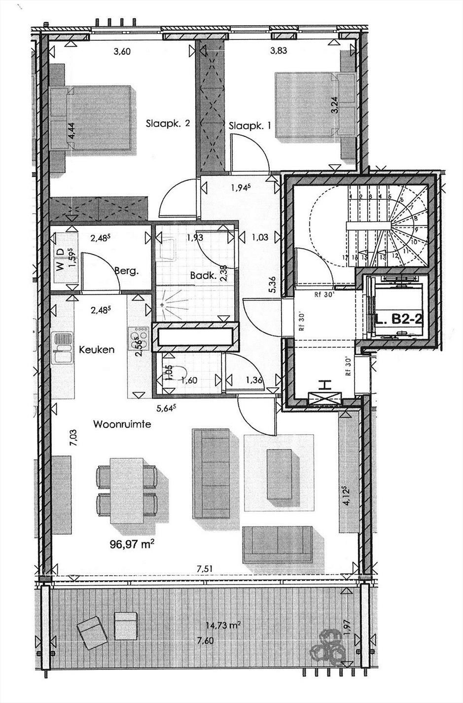 RUIM APPARTEMENT MET GROOT TERRAS EN GARAGE  foto 10