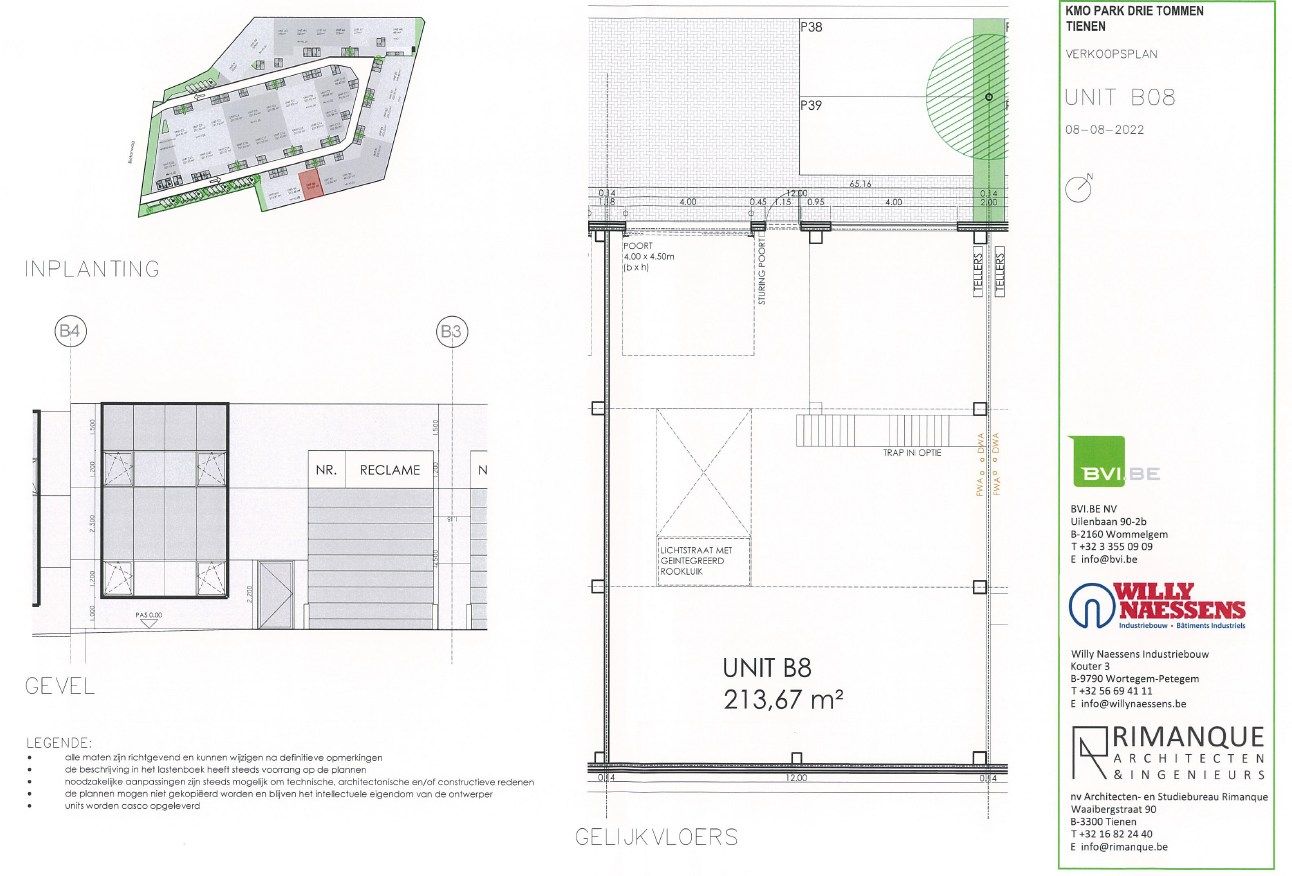 Uitstekend gelegen KMO-unit B08 van 214 m² te Tienen foto 9
