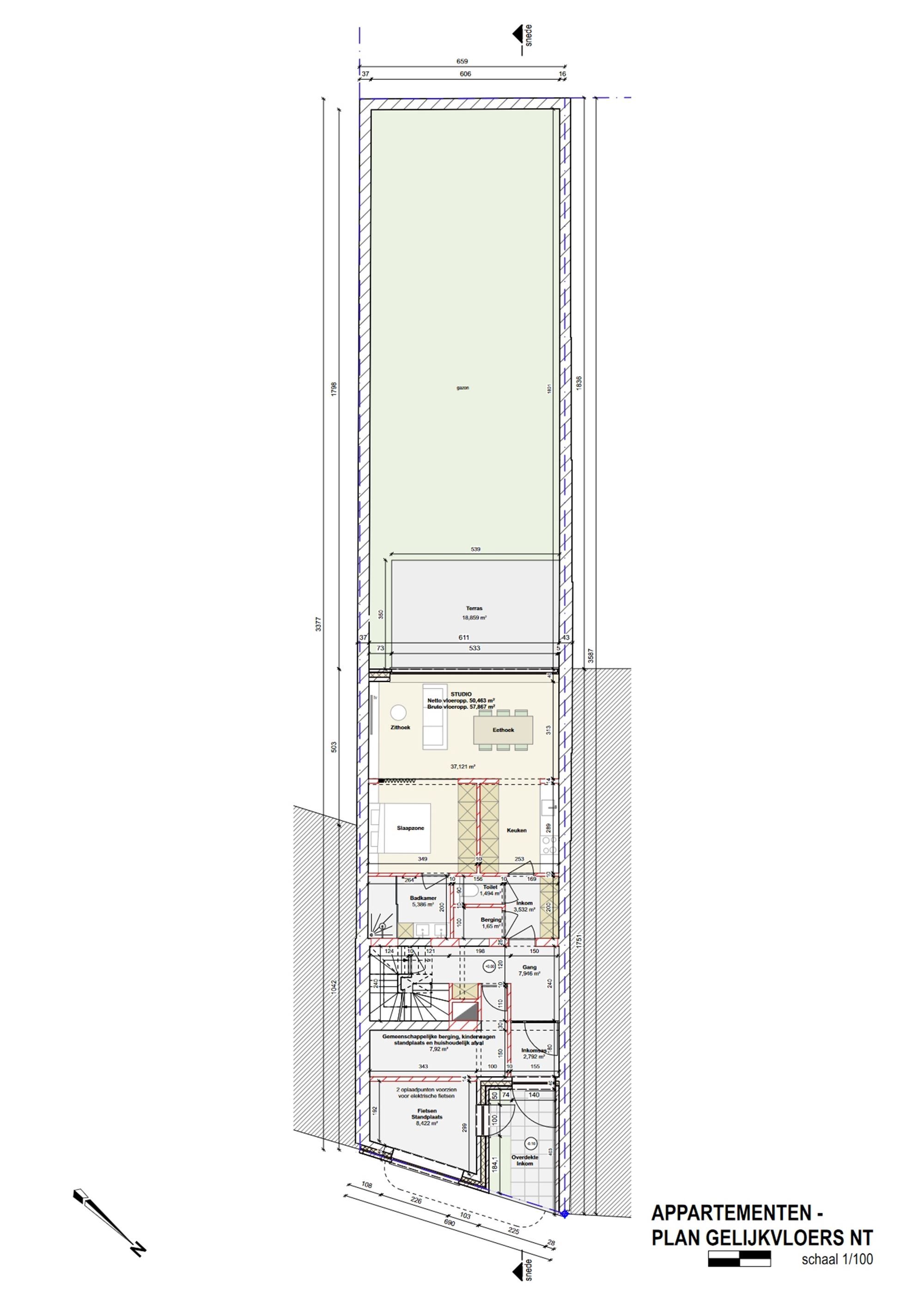 VERGUND PROJECT VAN 4 WOONEENHEDEN OP EEN TOPLIGGING IN TONGEREN  foto 7