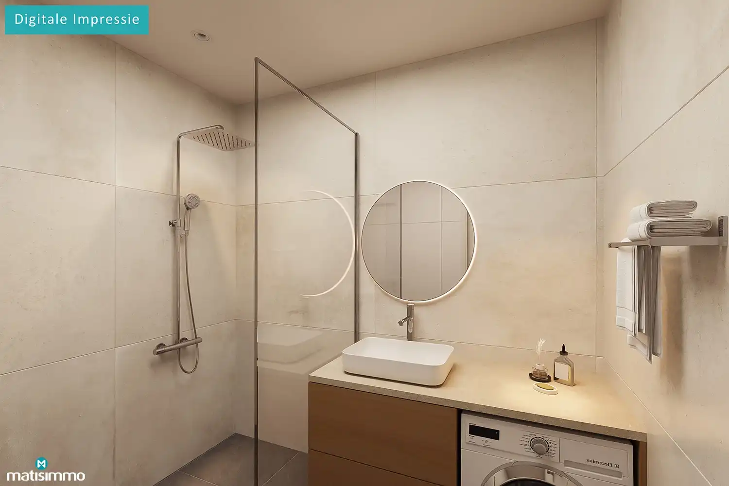 GELIJKVLOERS APPARTEMENT MET 2 SLAAPKAMERS, RUIME GARAGE, AUTOSTAANPLAATS EN KELDERBERGING TE LANAKEN foto 13